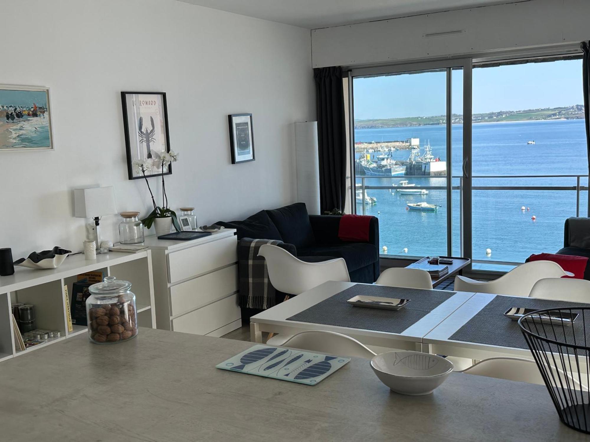 Appartement Design VIII - Port Rosmeur - Sublime Vue Mer ดูอาร์เนอนี ภายนอก รูปภาพ