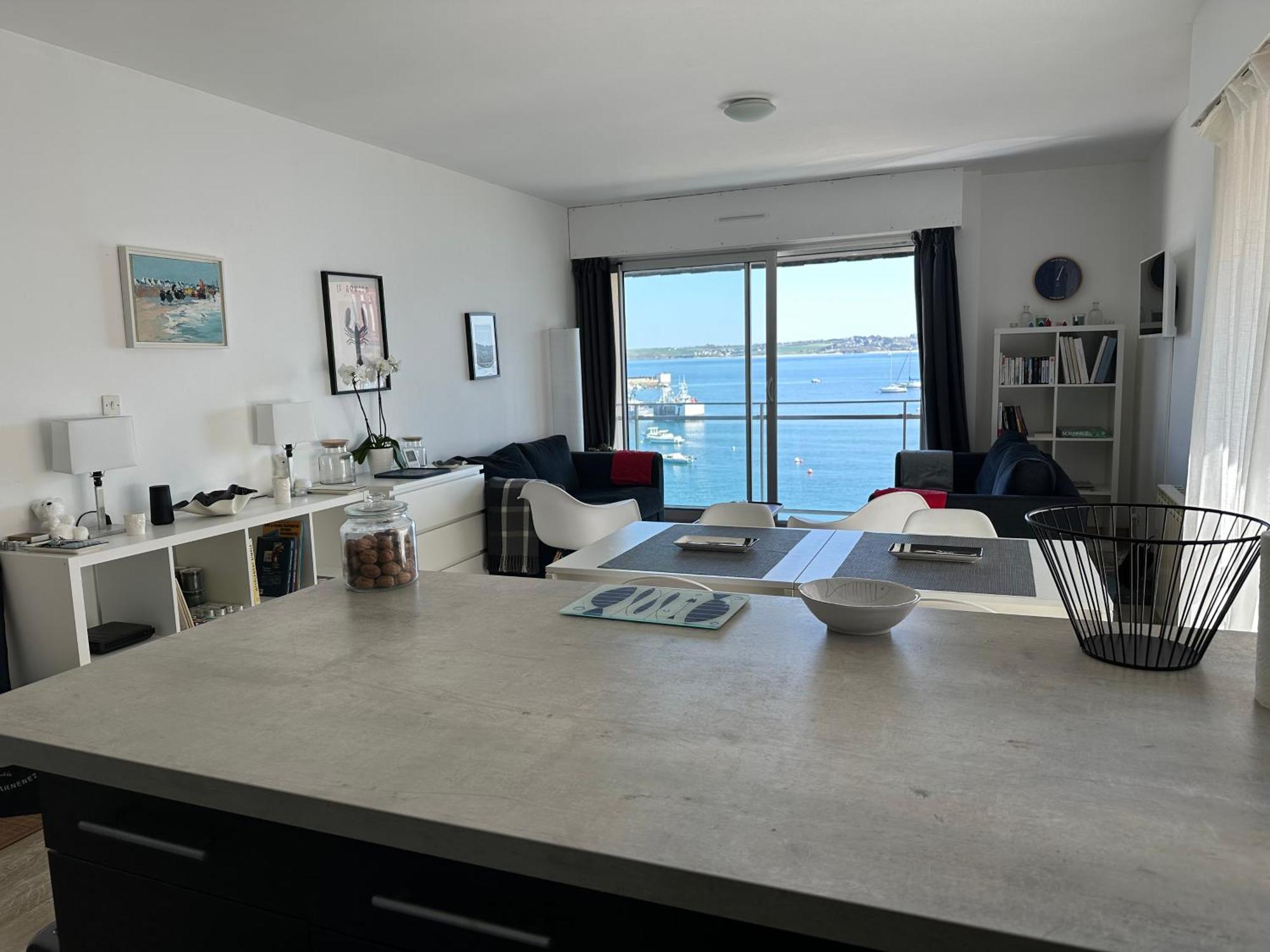 Appartement Design VIII - Port Rosmeur - Sublime Vue Mer ดูอาร์เนอนี ภายนอก รูปภาพ